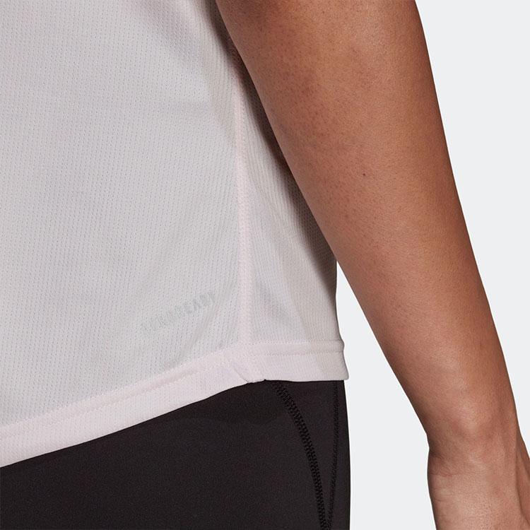 Adidas Solid Color Running Sports Quick-Dry Breathable Round Neck Short Sleeve Raglan T-Shirt Women Tops HD0658