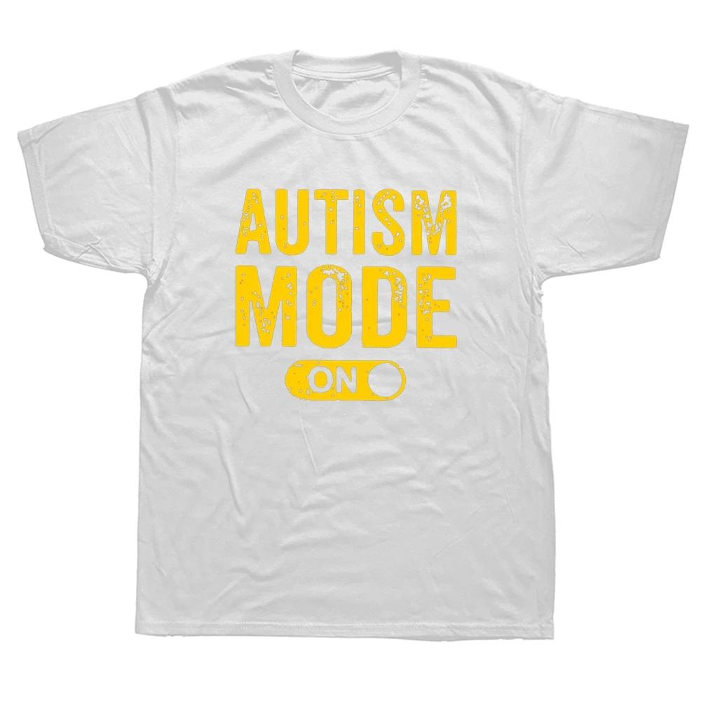 

Funny Made Best Autism Mode On T Shirts Graphic Cotton Streetwear Short Sleeve Birthday Gifts Awareness Tshirt Mens Clothing S