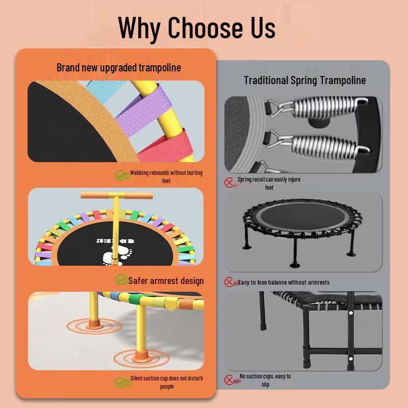 Brangdy 48-inch Foldable Kids Trampoline