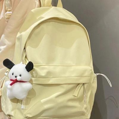 Schoolbag For Female College Students Large Capacity Simple Solid Color Backpack For Junior High School High School Students Backpack For Female