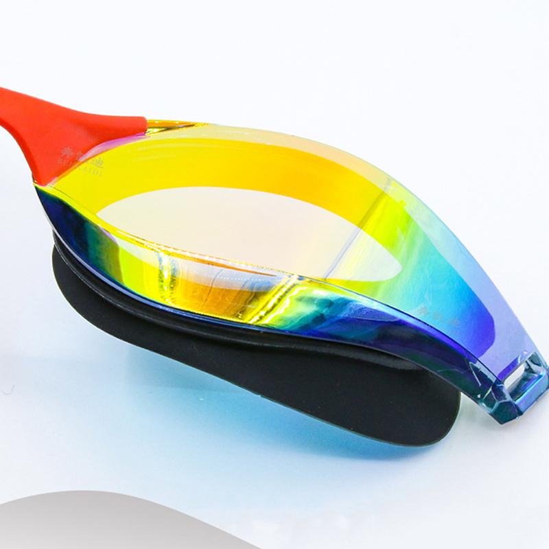 Professional Adult Swim Goggles Waterproof Fog-Proof Racing Goggles Men Women Cool Silver Plated Swimming Equip