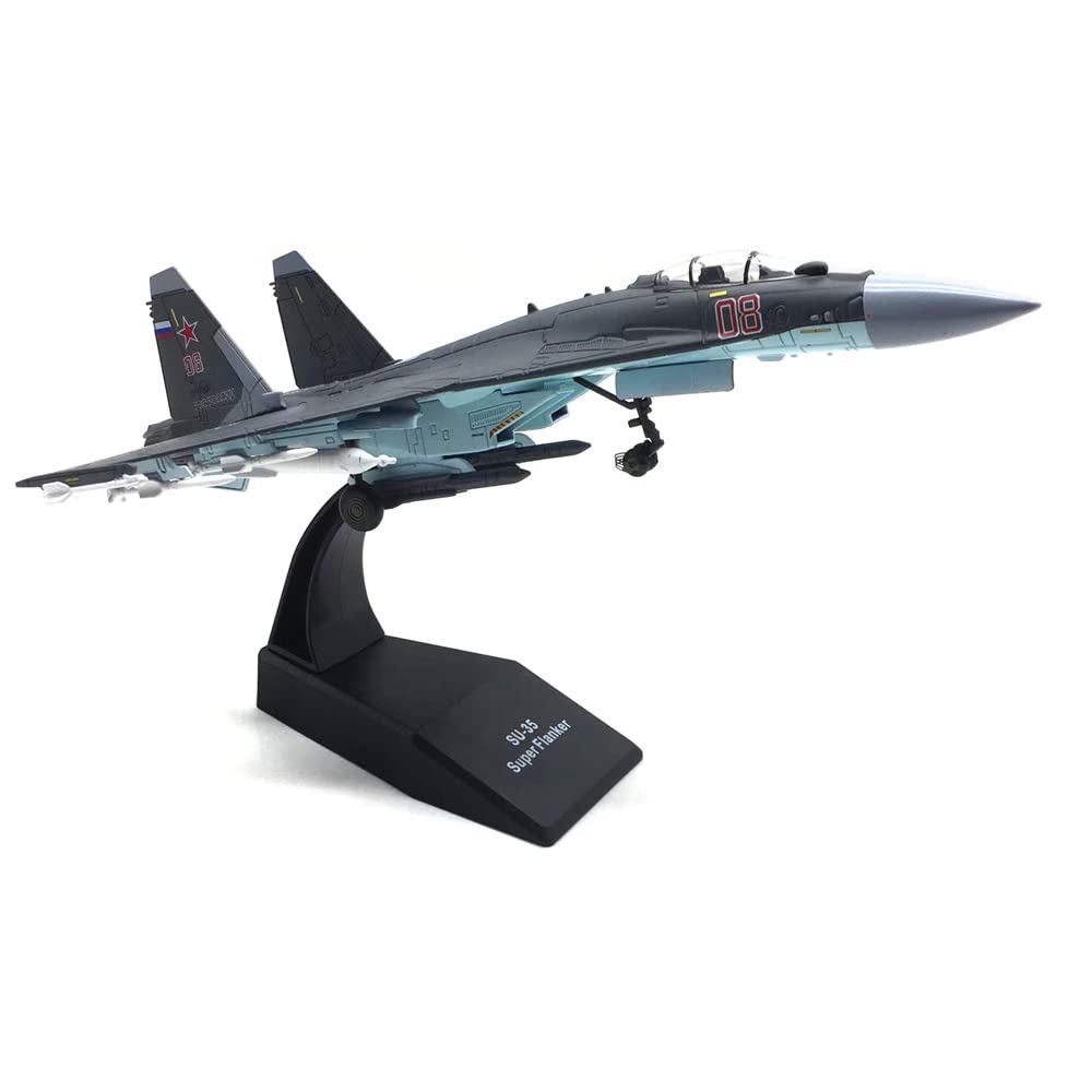1:100 Metal SU-35 Super Flanker Heavier Aircraft Model Simulation Fighter Aviation Military Science Display Model