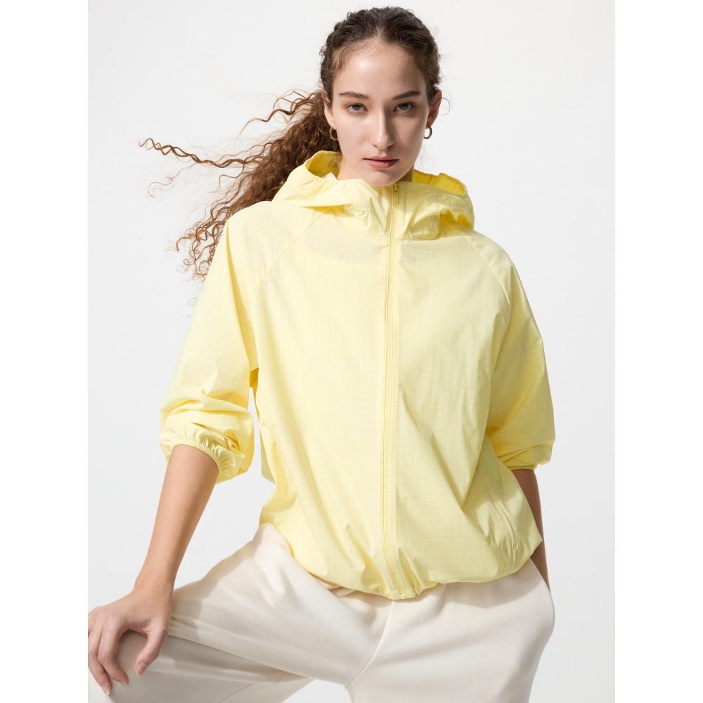 Uniqlo Japan Pockable UV-Schutz Hoodie Nanodesign Karomuster