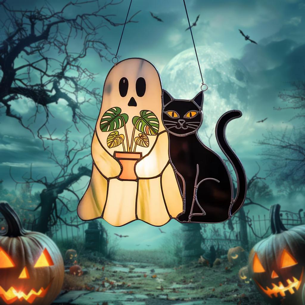 Halloween 2D Creative Acrylic Decorative Hanging Ornament For Home And Holiday Decoration