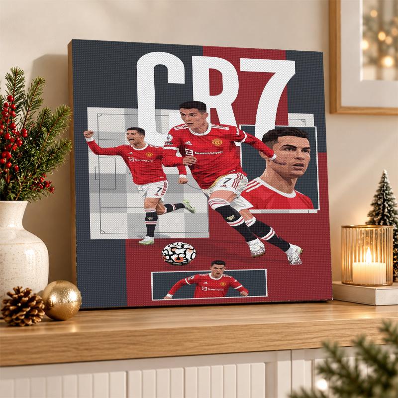 Cristiano Ronaldo Diamantmalerei Set 5D Vollbohrer DIY Diamantmosaik Wandkunst Heimdekoration
