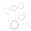 Pack of 5 Adjustable Metal Bracelet Set Stackable Wrist Jewelry Versatile Handchain For Casual and Formal Event
