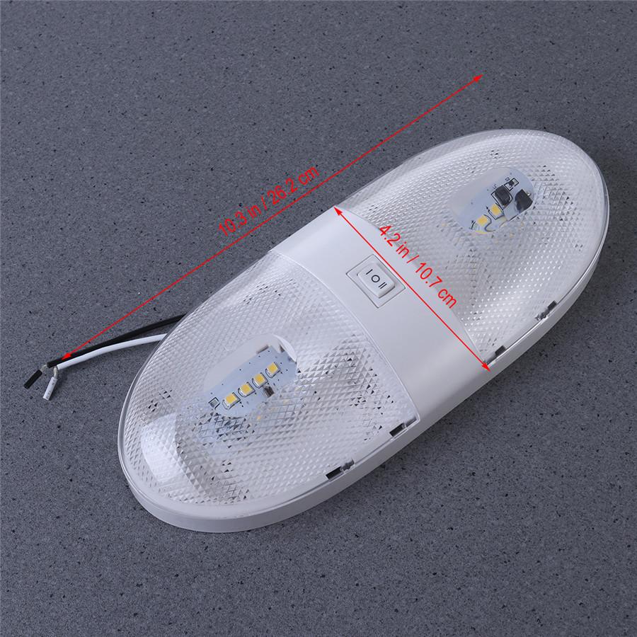 2 Pcs Optronics Rv Car Led Ceiling Light Marine Boat Camper Trailer Dome Lamp Caravan 12V 340Lm