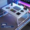 Compact Foldable Bedside Laptop Desk for Dorms - E-Sports Style Carbon Fiber Study Table