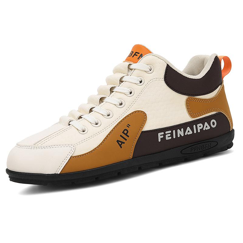 

Casual contrasting color men s shoes spring and autumn new low-top sports shoes men s wear-resistant commuting fashion leather trendy shoes men 39