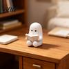 Halloween Desk Decoration Ghost Reading Book Figurine 3D Printed Cute Mini Sitting Luminous Figurine Statue for Bookshelf Desk Indoor Home