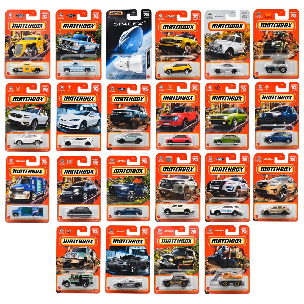 Matchbox Basic Car Assortment Mini Cars Sold In Years Old and [24 Box] [3 Up] 980W-30782