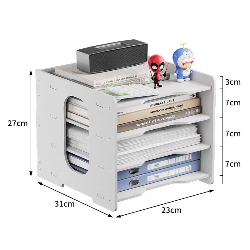 Desktop file holder, desktop storage box, A4/A5 magazine organizer, clipping paper storage rack.