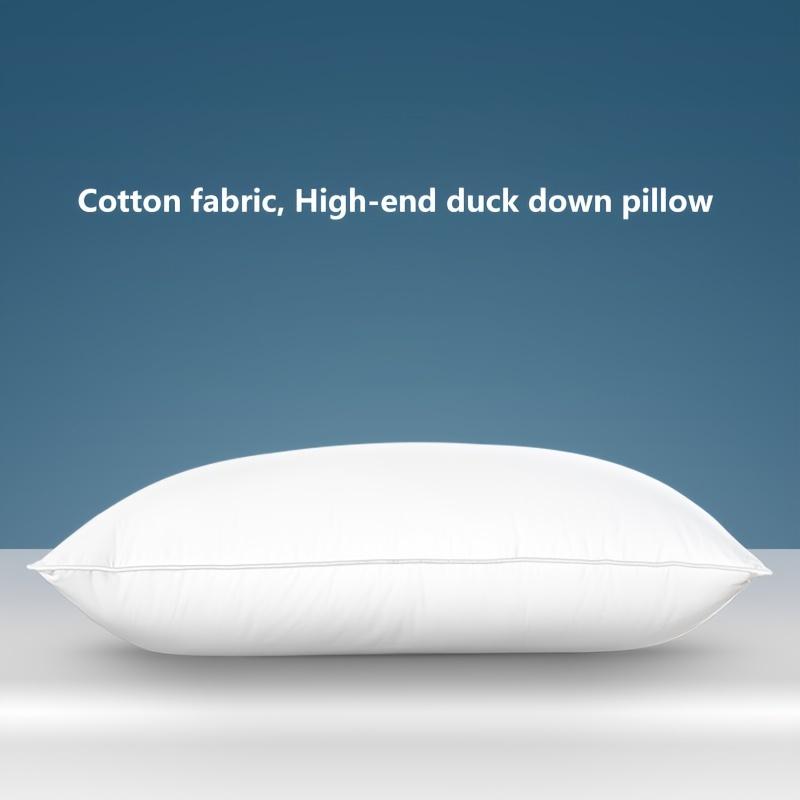 Single High Quality Cotton Duck Down Pillow Comfort Neck Support Suitable for Beds, Sofas, Home Furnishings, Star Rated Hotels