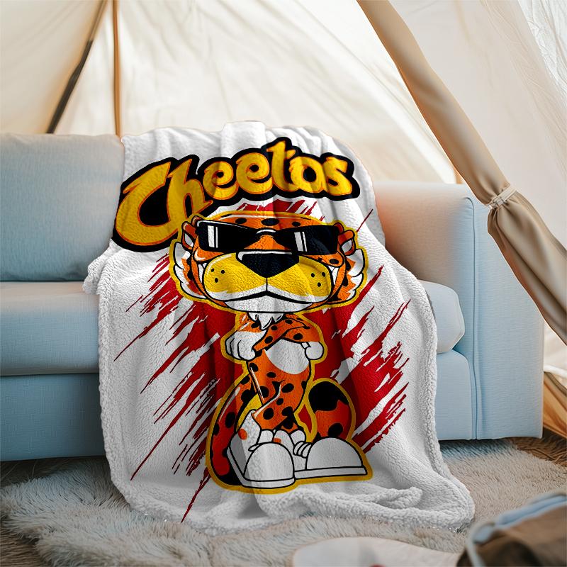 Cheetos Theme Printed Blanket - Perfect for Couch, Bed, Travel & Outdoor Use | Machine Washable, Cozy & Durable.