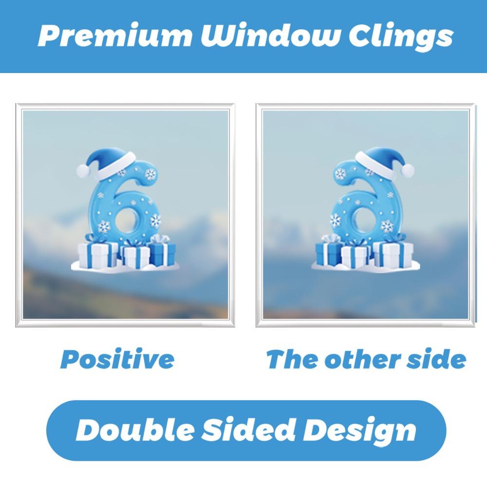 Statická přilnavá vánoční skleněná nálepka Skleněná nálepka Statické nálepky Vánoční okenní nálepky Okenní dekorace