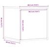 Drawer Box Rustic Wood Style 40.5 X 40 X 40 Cm Engineered Wood