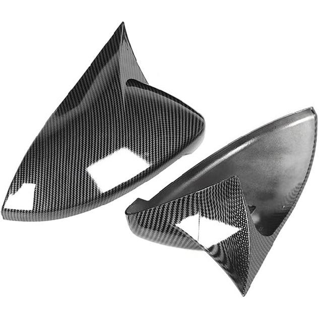 2pc Carbon Fiber Rear View Mirror Covers Caps,Replacement Rearview Mirror Covers,Fits for VW Golf MK7 MK7.5 Base GTI R 2013 2014 2015 2016 2017 2018