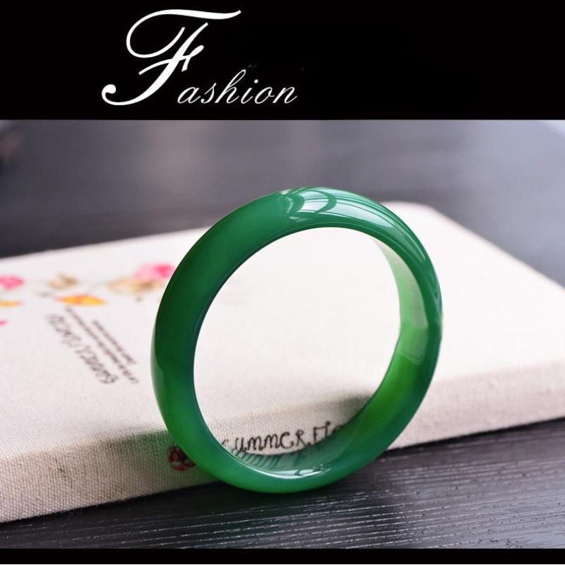 

Браслет из натурального зеленого халцедона, модный браслет с изумрудом и подвесками, женский подарок 64MM