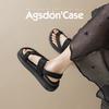 Augustine platform sandals women's wear 2025 new summer toe beach with skirt sandals sports soft sole