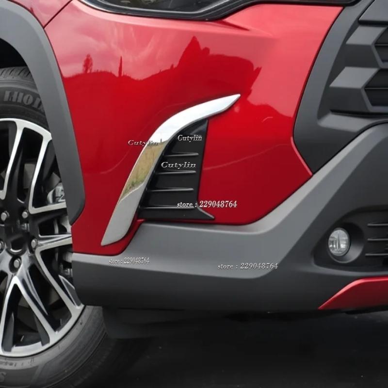 Für Toyota Corolla Cross 2026 L, LE, XLE Benzinmodell ABS Chrom Auto Front Nebelscheinwerfer Verkleidung Hintere Nebelscheinwerfer Augenbraue Abdeckung Verkleidung