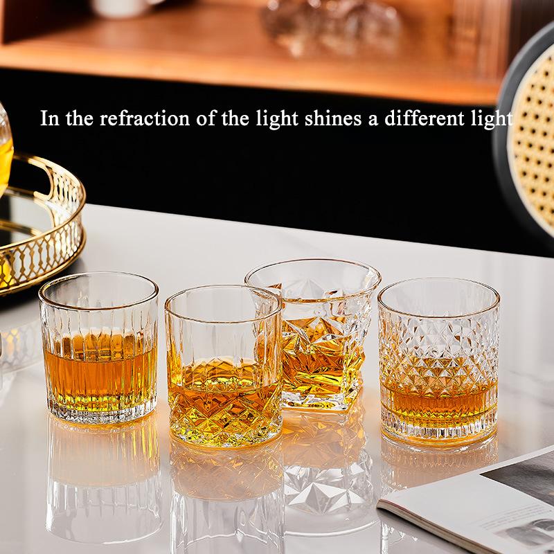 6-piece set with rotating cup holder, light luxury, high-end, for whiskey, water, beer, wine