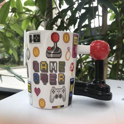 Cartoon Ceramic Cup Mug Game Console Handle Ceramic Cup Personalized Milk Cup Office Cup