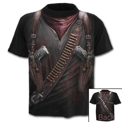 Men's Casual Funny 3D Printed T-shirt Summer Short Sleeve Punk Style Tops
