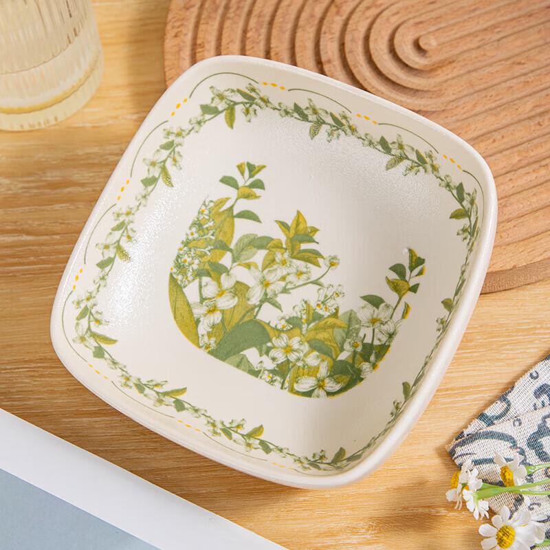 ZISIZ Maiglöckchen quadratisches Schalen-Set mit Rand
