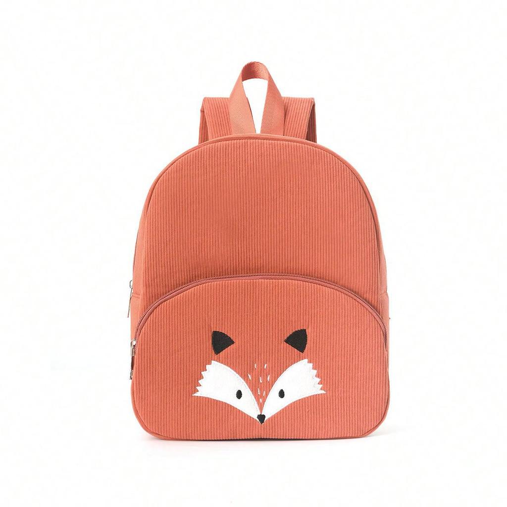 Cute Cartoon Corduroy Backpack - Large Capacity Plush Bear School Bag for Students