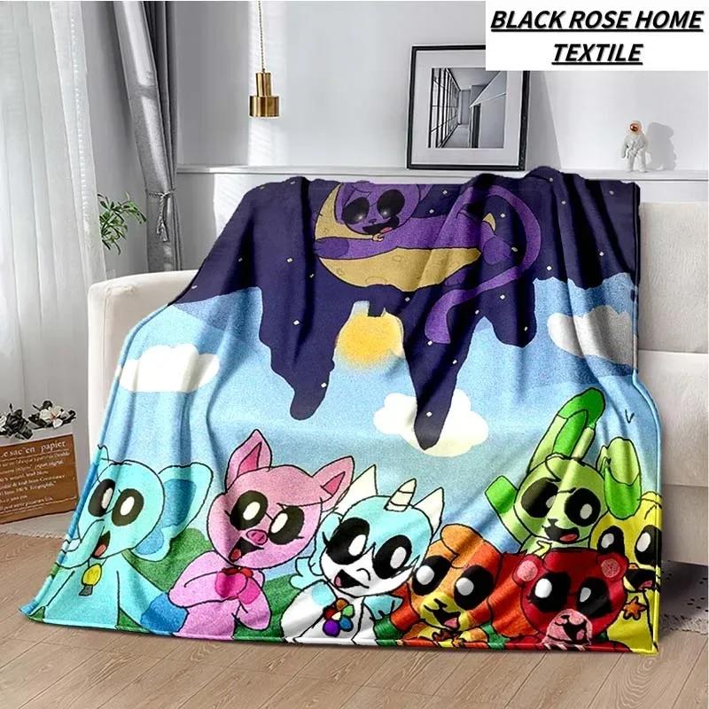 Fashion Art Print Cartoon Anime S-smiling critters Blanket Outdoor Car Travel Portable Camping Warm Cover Blanket Birthday Gift
