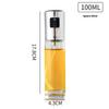 100ml Glass Oil Spray Pot Household Press Fine Spray Oil Pot Kitchen Sauce Vinegar Seasoning Bottle Barbecue Oil Spray Bottle