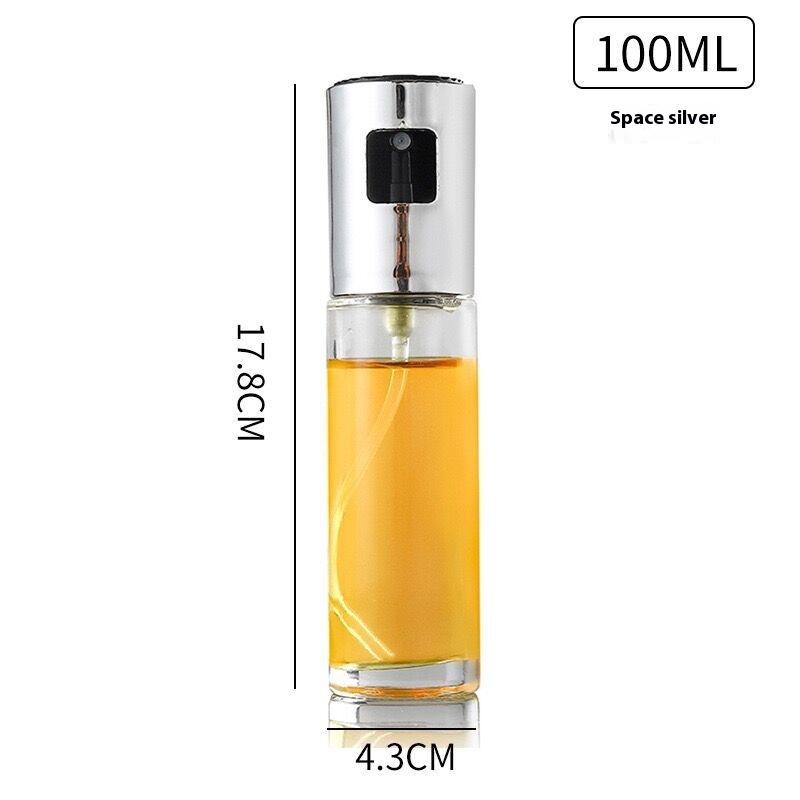 100ml Glass Oil Spray Pot Household Press Fine Spray Oil Pot Kitchen Sauce Vinegar Seasoning Bottle Barbecue Oil Spray Bottle