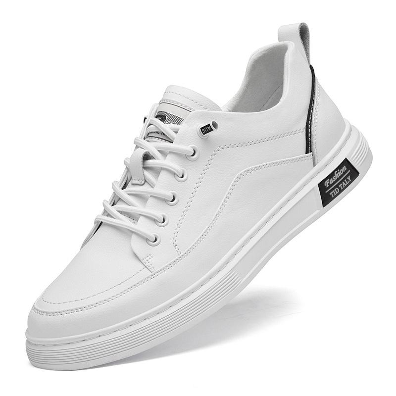 

Мужская обувь осень новая шнуровка свободные маленькие белые туфли мягкая подошва модная спортивная обувь внешняя торговля большой размер повседневные кеды мужские 45 белый