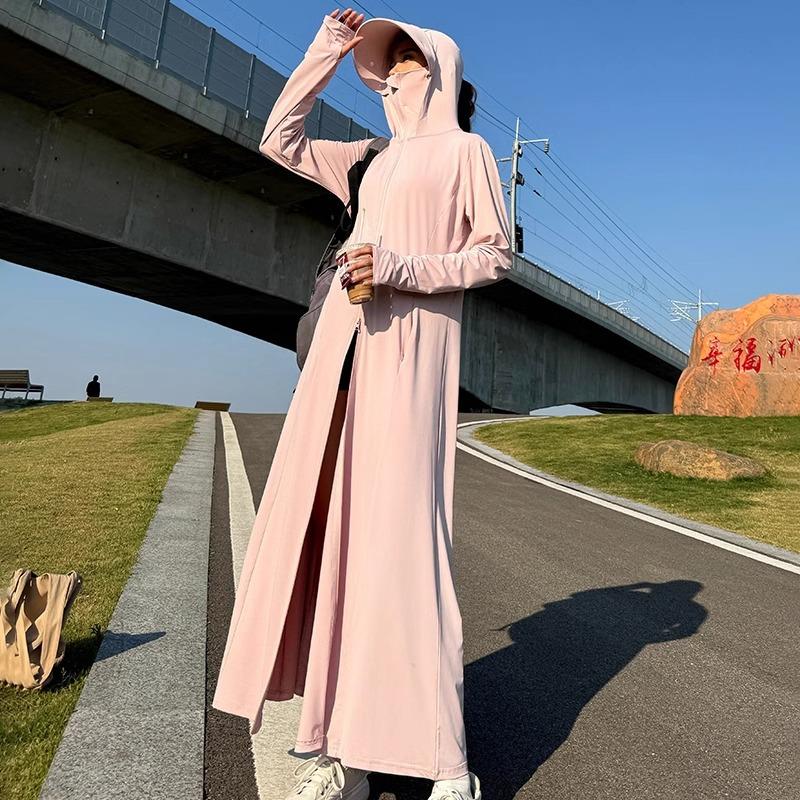 Sunscreen clothes women's long full body summer new anti-ultraviolet sunscreen clothes dress waist long skirt thin coat cardigan