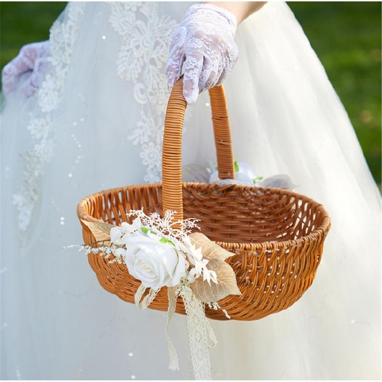 Handwoven Rattan Storage Basket Practical and Easy To Clean Basket for Organization Delicate Woven Container