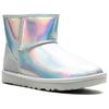 New UGG CLASSIC MINI Iridescent Short Snow Boots Women's Glacier Gray 1153532-GCGR