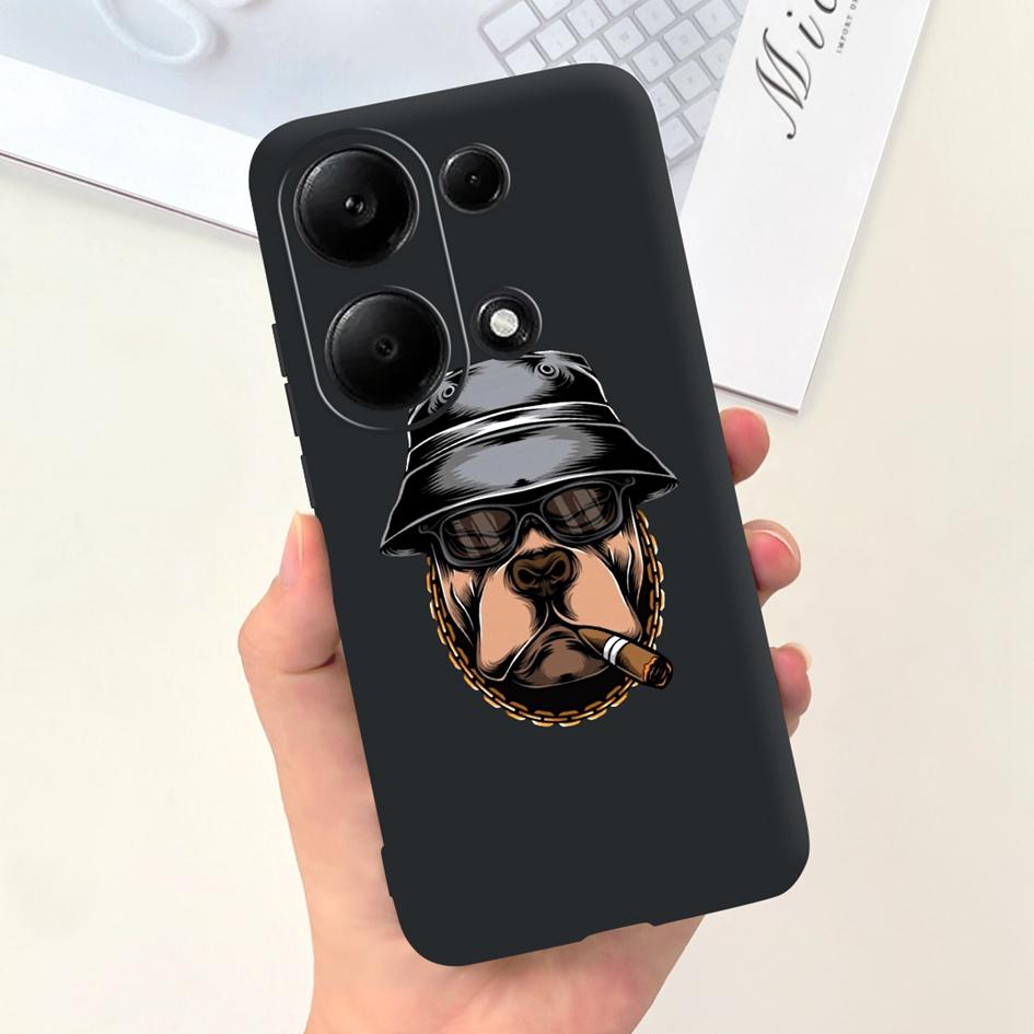 For Xiaomi Redmi Note 13 Pro 4G 2024 Case Cute Love Heart Cactus Soft Matte TPU Cover For Xiaomi Poco M6 Pro 4G Note13 Pro Coque