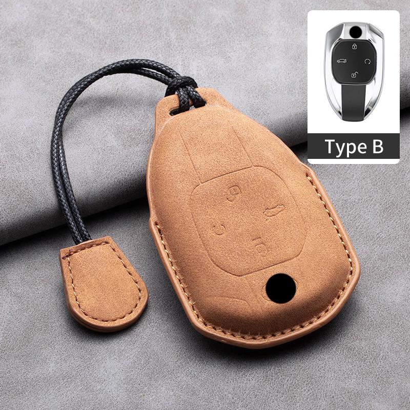 Leather Car Remote Key Case Cover For GAC Trumpchi GS4 GM8 GA3 GA6 SGS7 GA4 GS5 GS3 Legend GS8 Keychain Accessories