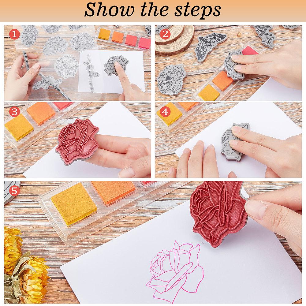 Rubber Clear Stamps for Card Making Decoration DIY Scrapbooking Scenery 22x18x0.8cm