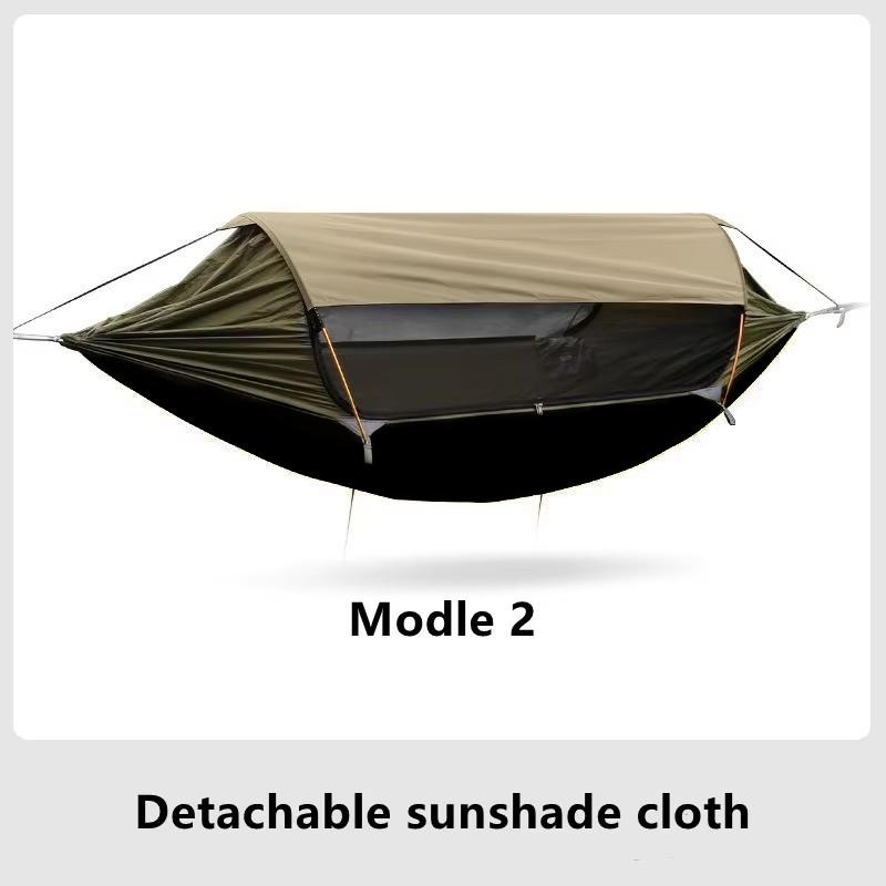 2026 Traveler hammock Outdoor anti roll and anti mosquito hammock Double person sunshade camping hammock with mosquito net