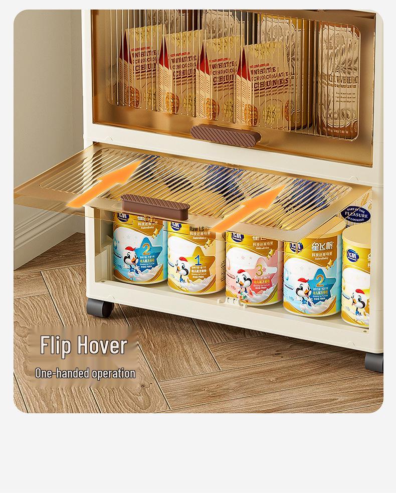 Stackable Flip-Top Clothes Cabinet with Wheels - Large Folding Storage Box with No Assembly Required