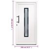 VidaXL Front Door White 108x208 Cm PVC 3157078