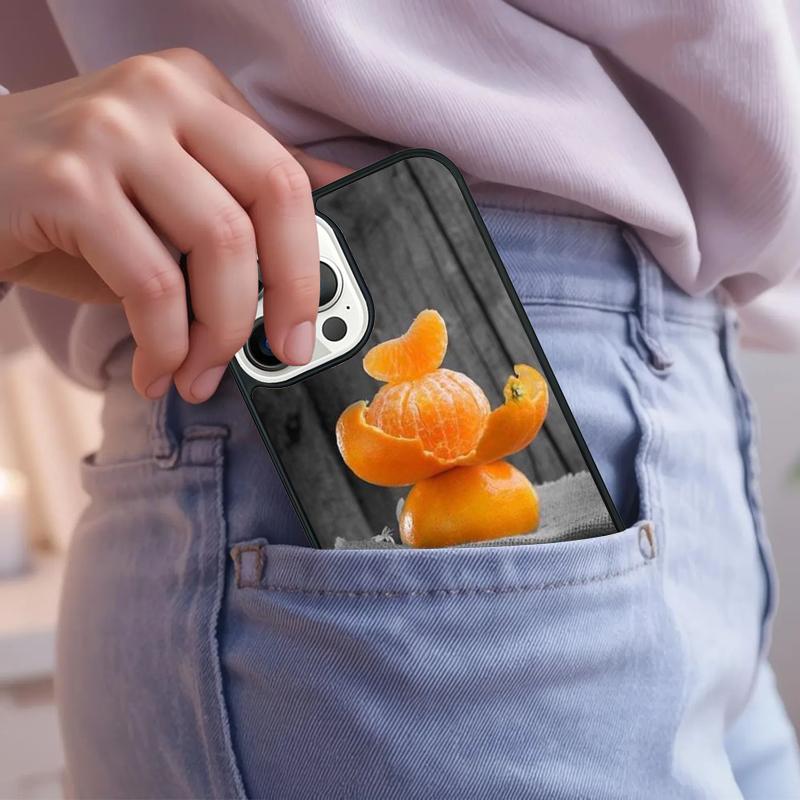 Mandarin Fruit Peeled Phone Case For iPhone 17 Air 15 16e 14 13 Pro Max Coque 12 11 Pro Max PLUS cover