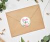 Darling Souvenir Personalized Botanical Floral 1.6 Inches Round Thank You Stickers DIY-45