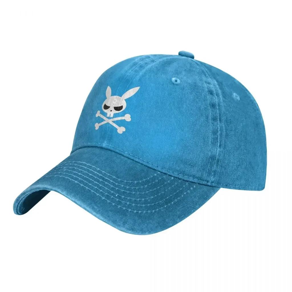 Bunny Skull Denim Baseball Cap Crossbones Unisex Custom Trucker Hat Summer Stylish Hippie Cheap Baseball Caps