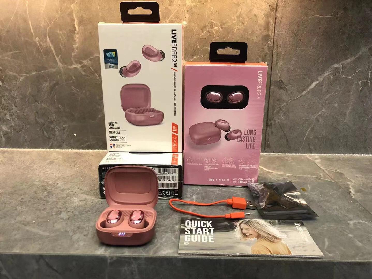 

JYL Навушники LIVEFREE2 Внутрішньоканальні TWS Спортивні Pink гіркі лимонного кольору