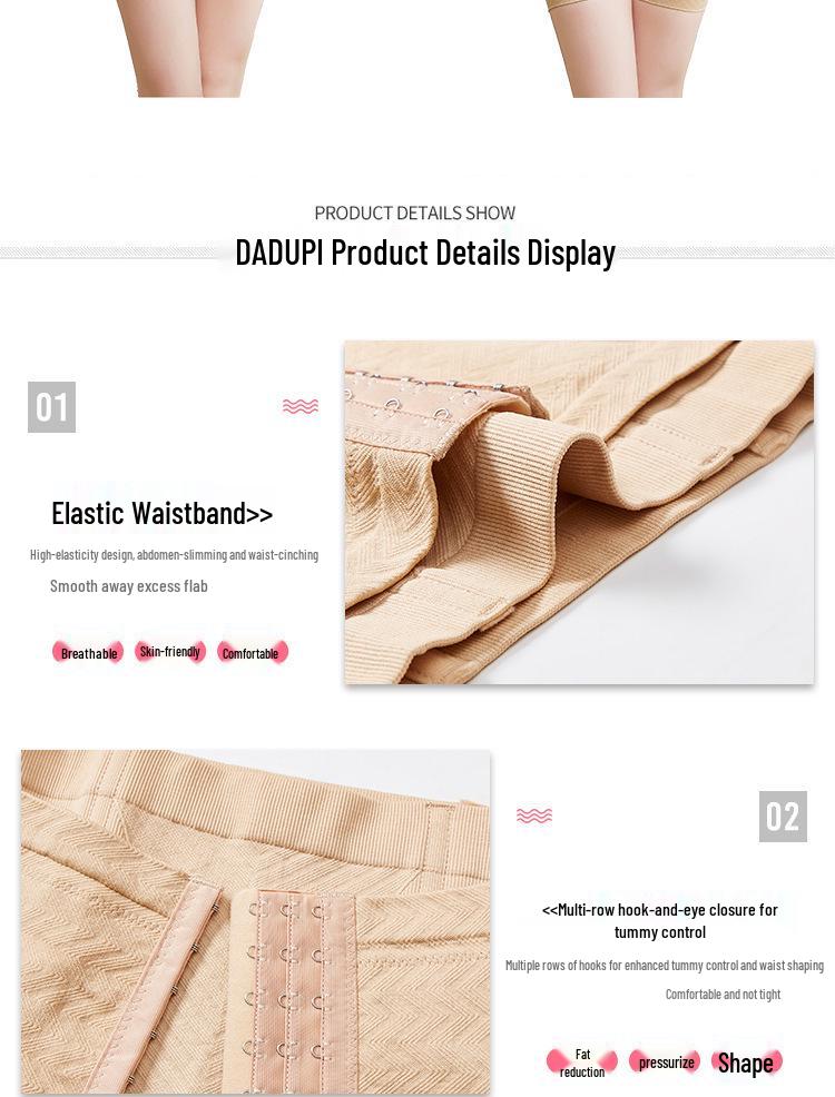 Postpartale High-Waist-Shaperhose mit dreireihigem Verschluss zur Unterstützung von Bauch und Hüften, Übergröße