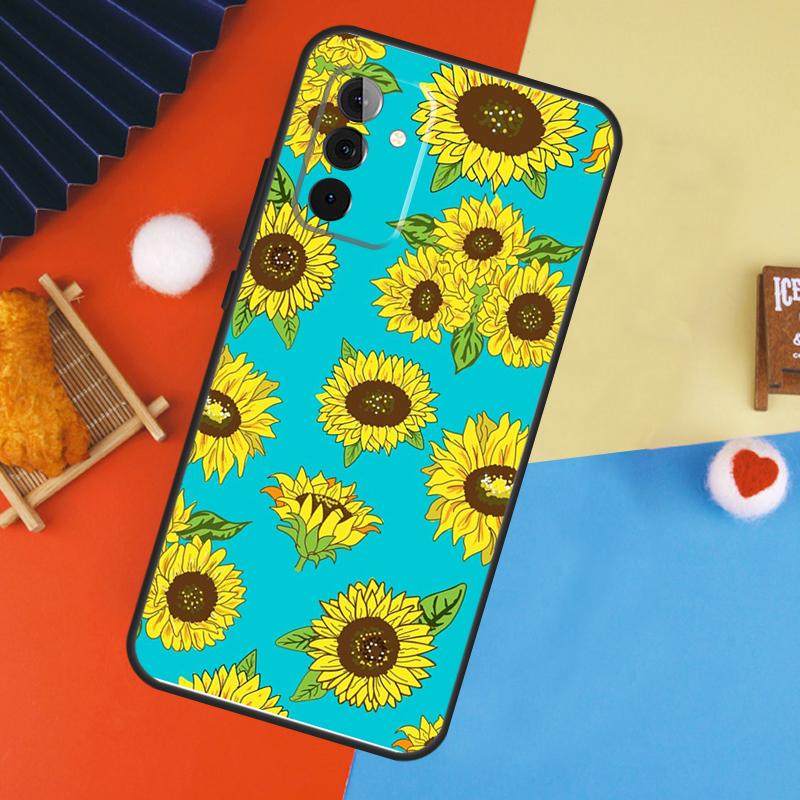 Sunflower Case For Samsung Galaxy A17 A35 A55 A06 A16 A26 A36 A56 A53 A32 A52 A33 A13 A14 A34 A54 A15