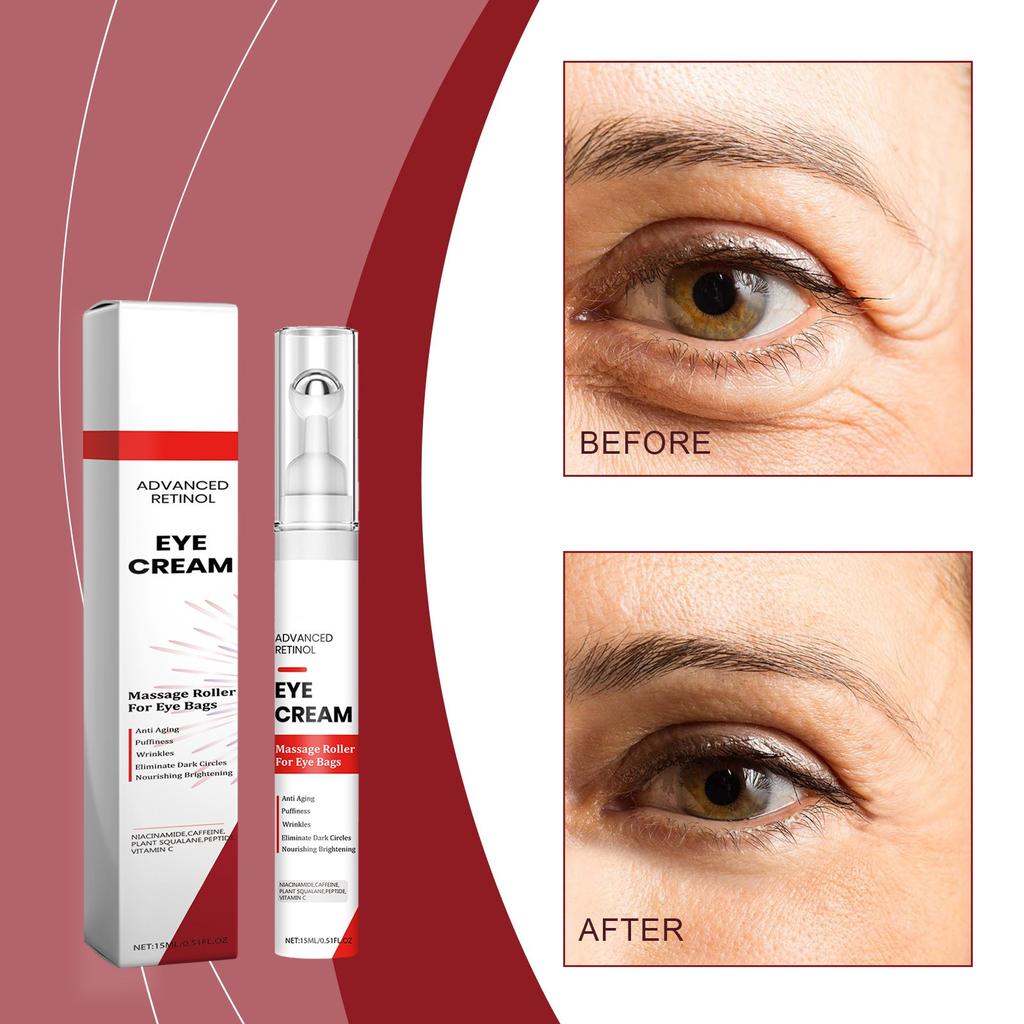 Retinol Eye Cream Lifts, Tightens, Lightens Wrinkles, Tightens Eyes Ball Massage, Beautifies Eyes