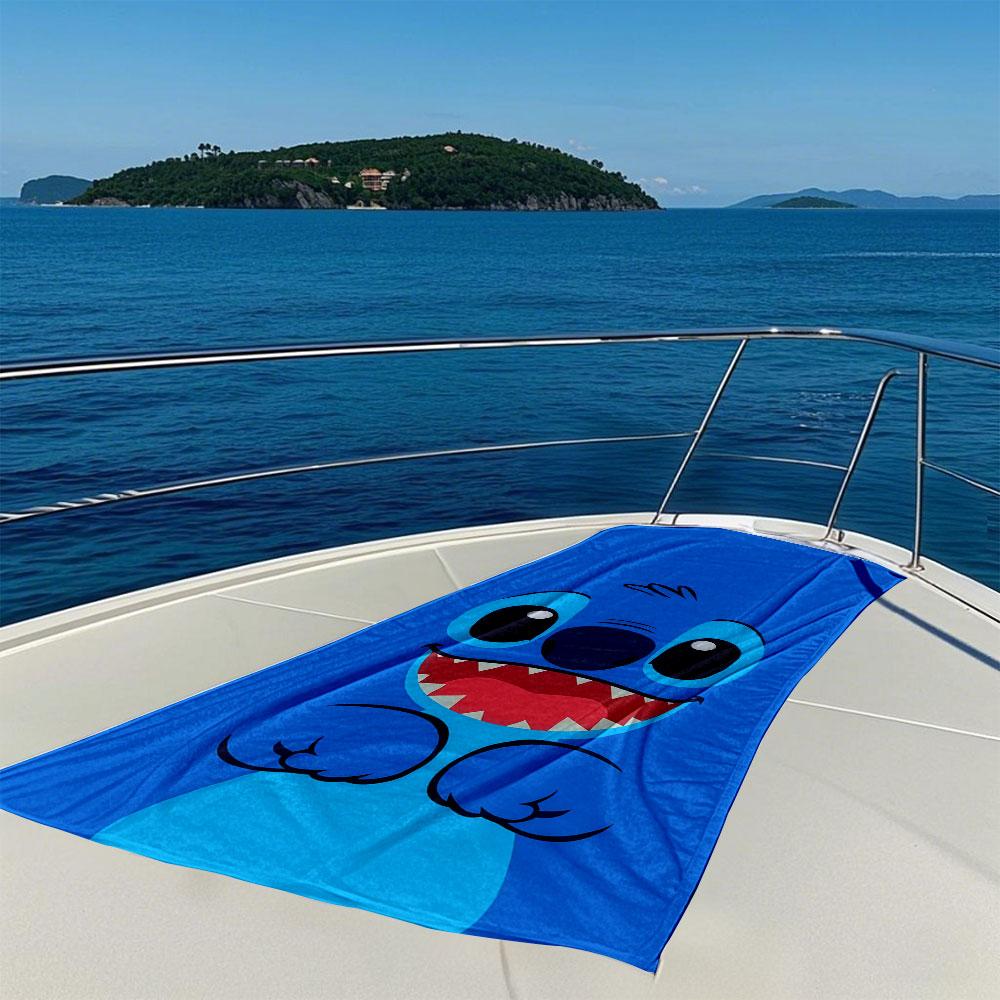 Cute Stitch Quick Drying Bath Towel Microfiber Beach Towel Light Weight Swimming Camping Yoga Beach Out